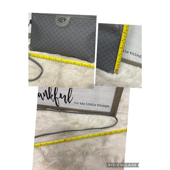 Vintage Gucci Ophidia Micro GG Monogram Gray Leather Crossbody Bag Purse Italy - Picture 14 of 14